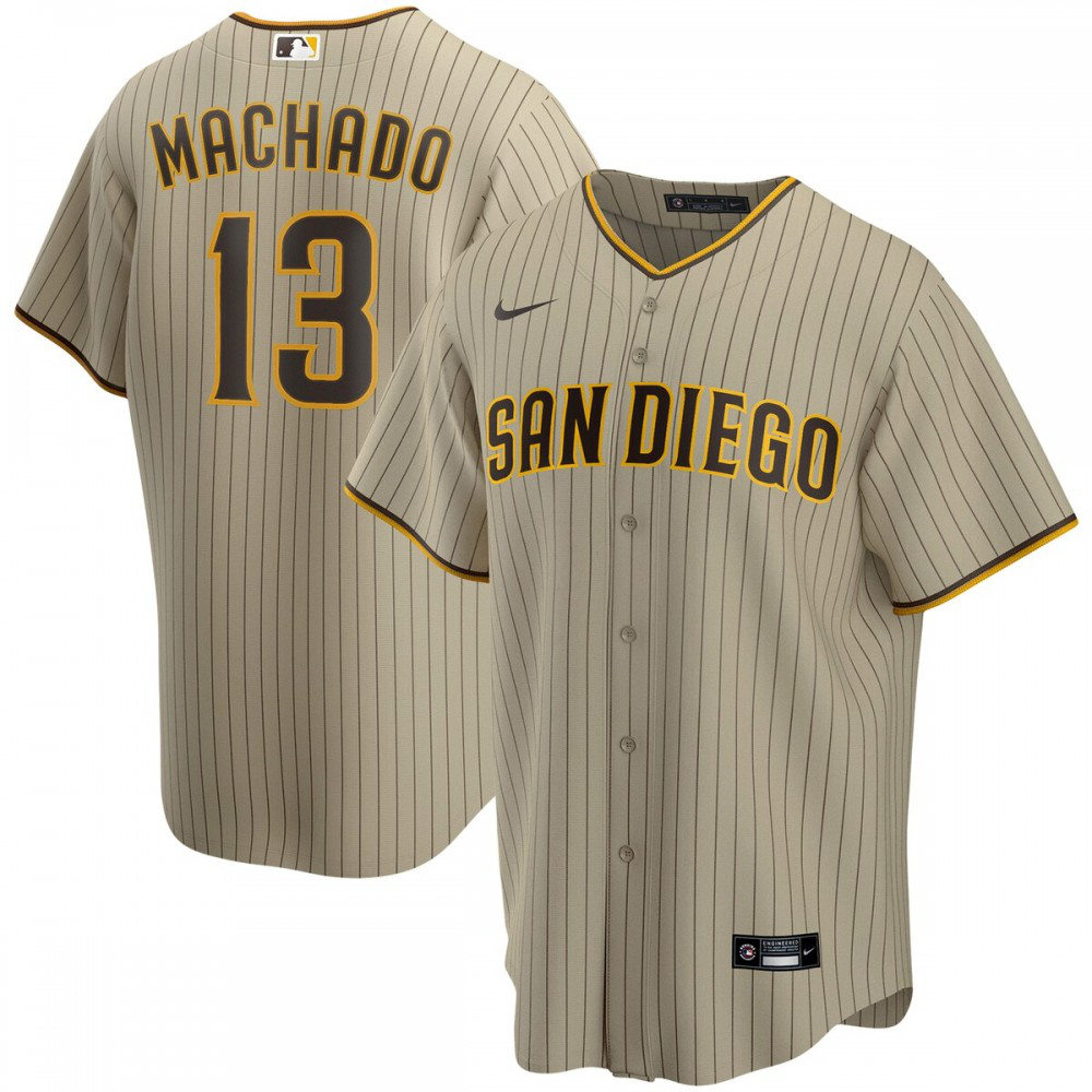 Manny Machado San Diego Padres Alternate Replica Player Jersey - Tan-Pro Kit Vault | Brand New 26/27 Sports Jerseys
